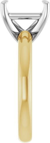 Sužadėtuvių Žiedas „Solitaire“ 585 Baltojo Ir Geltonojo Aukso Emerald 9mm x 7mm (4)