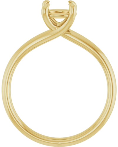 14K Yellow 6.5 mm Round Engagement Ring Mounting (2)