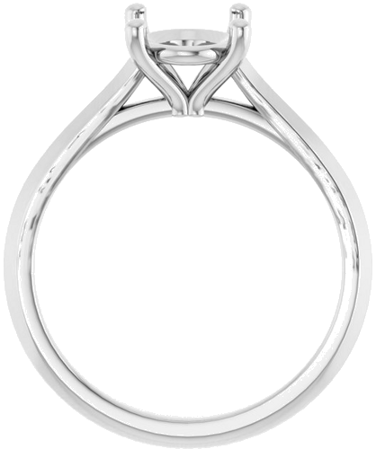 Sužadėtuvių Žiedas „Claw-Prong“ 14k white gold Oval 9mm x 7mm (2)