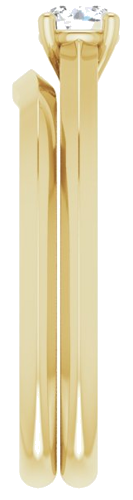 Sužadėtuvių Žiedas „Claw-Prong“ 10k yellow gold Round 4.1mm (9)