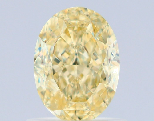 1.01 carat Fancy Light Yellow-VVS2 Natūralus Oval Deimantas (1)