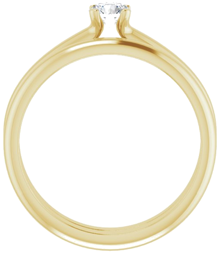 Sužadėtuvių Žiedas „Solitaire“ 10k yellow gold Round 4.1mm (7)