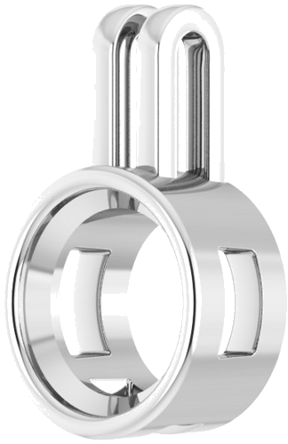 Sterling Silver 9 mm Round Pendant Mounting (2)