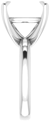 14K White 13x13 mm Cushion Solitaire Engagement Ring Mounting (4)