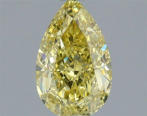 1.3 carat Fancy Intense Yellow-VS1 Natūralus Pear Deimantas (1)