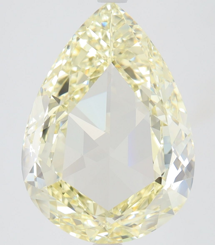 5.01 carat Fancy Yellow-VVS2 Natūralus Pear Deimantas (1)