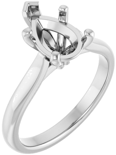 Sužadėtuvių Žiedas 14k white gold Pear 10mm x 7mm (1)
