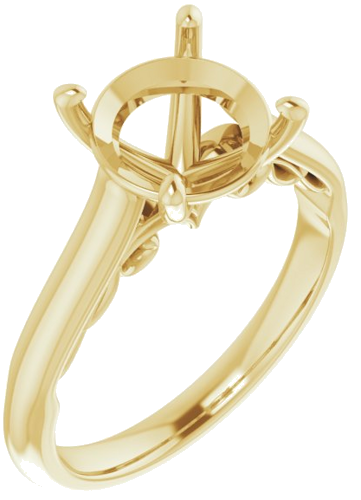 Sužadėtuvių Žiedas „Sculptural“ 14k yellow gold Round 9mm (1)