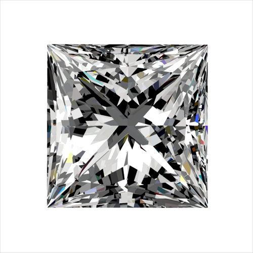 0.33 carat H-VVS2 Natūralus Princess Deimantas (1)