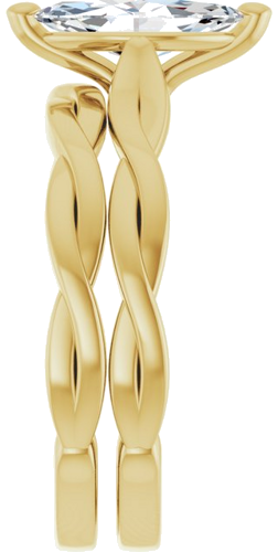 Sužadėtuvių Žiedas „Infinity-Inspired“ 14k yellow gold Marquise 10mm x 5mm (9)