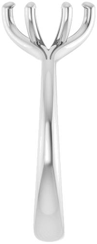 Sužadėtuvių Žiedas „Solitaire“ 585 Baltojo Aukso Oval 8mm x 6mm (4)