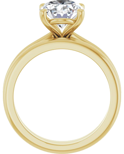 Sužadėtuvių Žiedas 14k yellow gold Oval 10mm x 8mm (7)