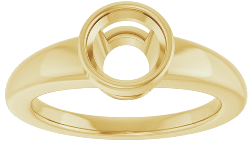 Sužadėtuvių Žiedas „Bezel-Set Solitaire“ 14k yellow gold Round 6.5mm (3)