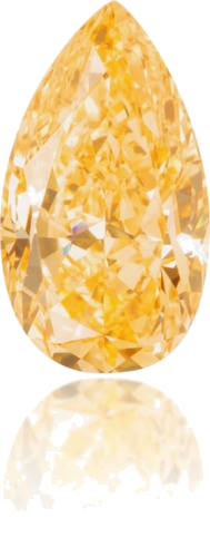 0.6 carat Fancy Yellow-SI1 Natūralus Pear Deimantas (1)