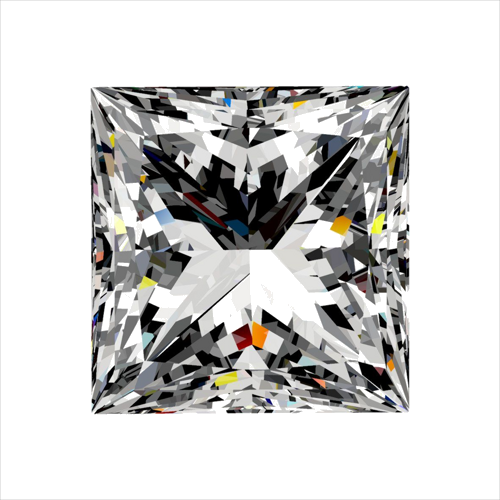 0.32 carat F-VS1 Natūralus Princess Deimantas (1)