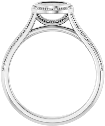 Sužadėtuvių Žiedas „Bezel-Set Solitaire“ 14k white gold Round 5.8mm (2)
