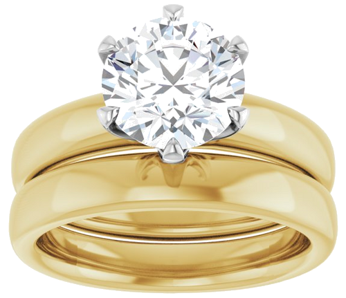 Sužadėtuvių Žiedas „Solstice Solitaire®“ 14k yellow/white gold Round 8.2mm (8)
