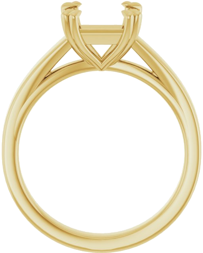 Sužadėtuvių Žiedas „Double Claw-Prong Solitaire“ 10k yellow gold Square 7mm (2)