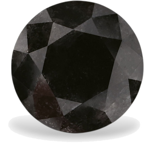 1.62 carat Fancy Black-VVS2 Excellent cut Natūralus Round Deimantas (1)
