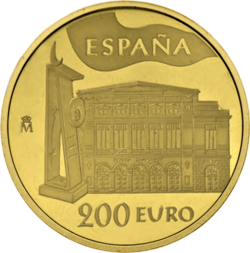 200 eurų Astorijos princo apdovanojimai Ispanija auksinė moneta (2)