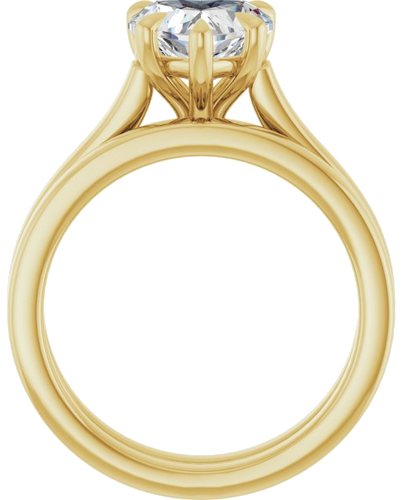 Sužadėtuvių Žiedas „Claw-Prong“ 14k yellow gold Heart 8mm (7)