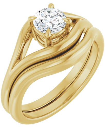 Sužadėtuvių Žiedas „Claw-Prong Solitaire“ 14k yellow gold Round 5.2mm (6)