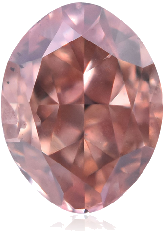 0.3 carat Fancy Deep Orangey Pink-SI2 Natūralus Oval Deimantas (1)