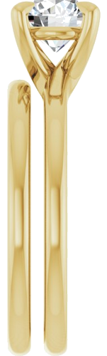 Sužadėtuvių Žiedas 14k yellow gold Round 6.5mm (9)
