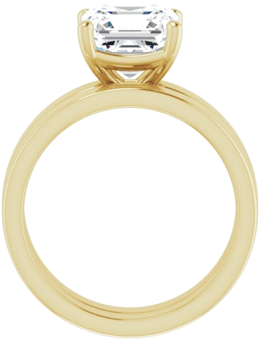 Sužadėtuvių Žiedas „Solitaire“ 14k yellow gold Asscher 8mm (7)
