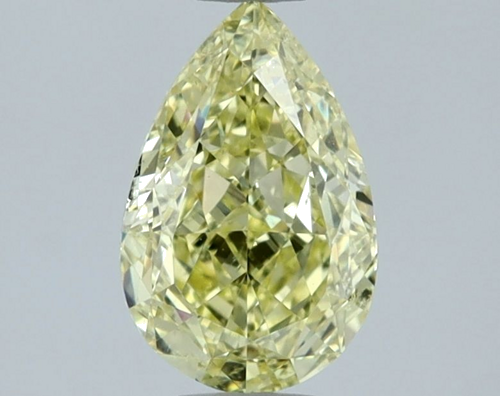 1.01 carat Fancy Intense Yellow-SI2 Natūralus Pear Deimantas (1)