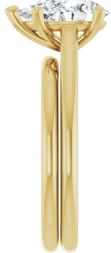 Sužadėtuvių Žiedas „Accented Infinity-Inspired“ 14k yellow gold Pear 10mm x 7mm (9)