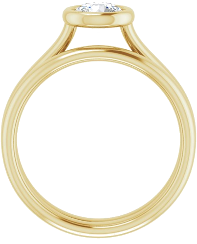 Sužadėtuvių Žiedas „Bezel-Set Solitaire“ 14k yellow gold Round 5.5mm (7)