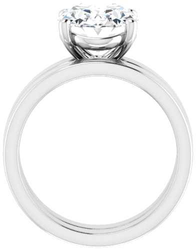 Sužadėtuvių Žiedas „Solitaire“ 14k white gold Oval 11mm x 9mm (7)