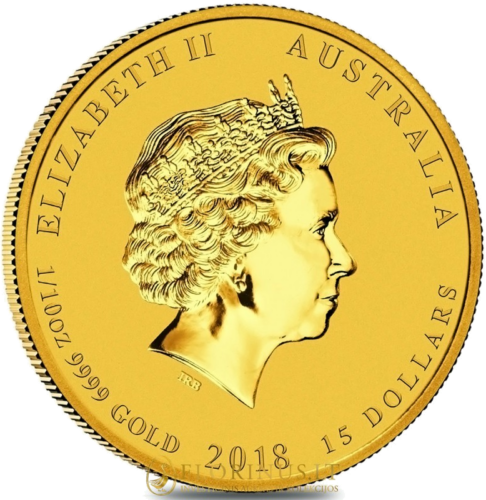 1/10 oz Год Собаки 2018 (Lunar II) Австралия золотая монета (2)