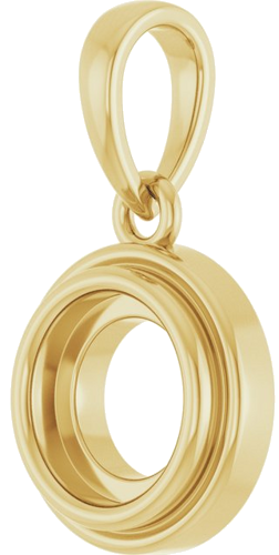 Pakabukas „Bezel-Set Cabochon“ 14k yellow gold Round 6mm (2)