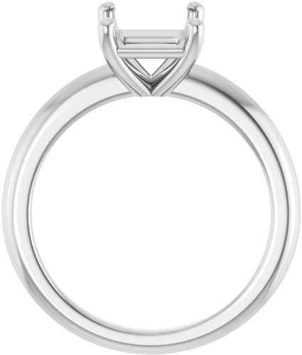Sužadėtuvių Žiedas 14k white gold Emerald 9mm x 7mm (2)