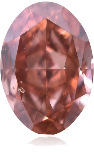 0.25 carat Fancy Deep Orangey Pink-SI2 Natūralus Oval Deimantas (1)