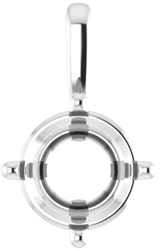 Pakabukas „Solitaire“ 925 Sidabro Round 8mm (1)