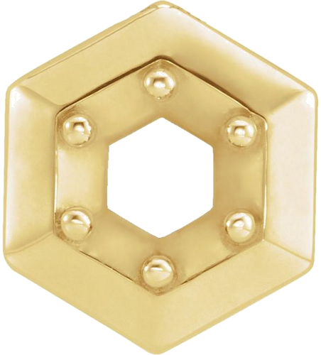 Pakabukas „Geometric“ 585 Geltonojo Aukso Round 5mm (1)