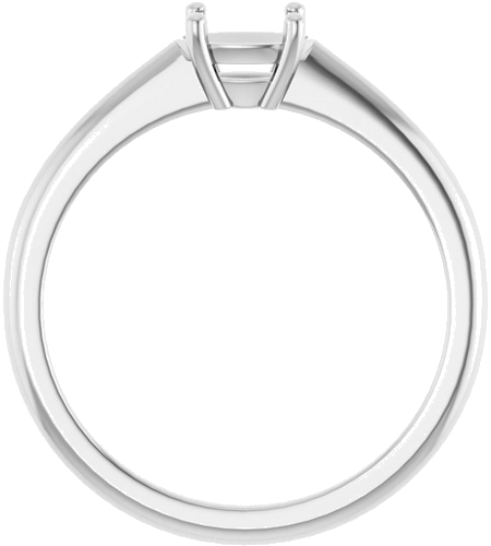 Sužadėtuvių Žiedas „Solitaire“ 14k white gold Oval 6mm x 4mm (2)