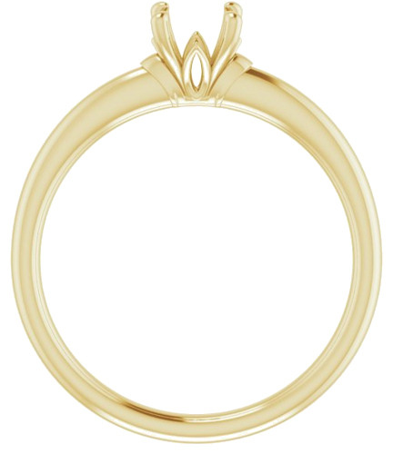 14K Yellow 5.2 mm Round Solitaire Engagement Ring Mounting (2)