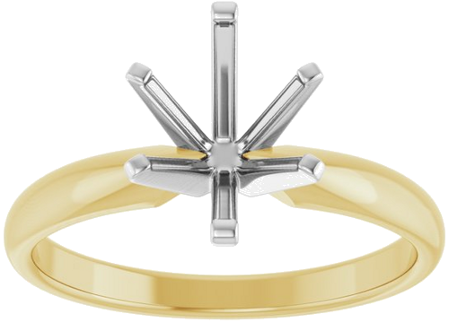 Sužadėtuvių Žiedas „Solitaire“ 585 Baltojo Ir Geltonojo Aukso Oval 9mm x 7mm (3)