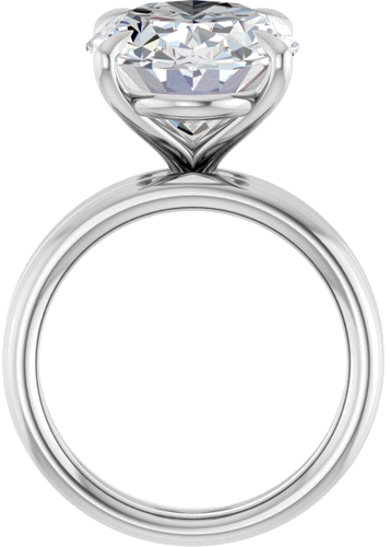 Sužadėtuvių Žiedas „Claw-Prong Solitaire“ 14k white gold Oval 16mm x 12mm (7)