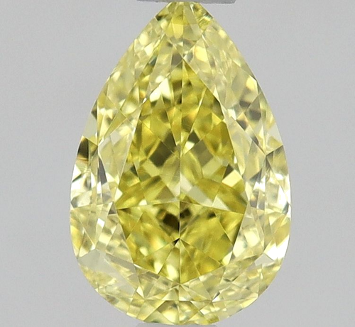 0.5 carat Fancy Intense Yellow-VVS1 Natūralus Pear Deimantas (1)