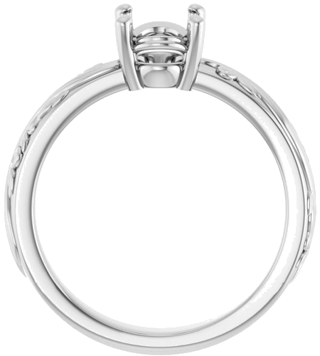 Sužadėtuvių Žiedas „Solitaire Sculptural“ 925 Sidabro Oval 8mm x 6mm (2)