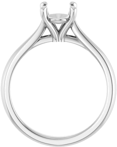 Sužadėtuvių Žiedas 14k white gold Oval 8.5mm x 6.5mm (2)