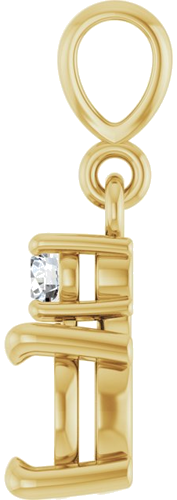 Pakabukas „Accented“ 14k yellow gold Round 6mm (3)