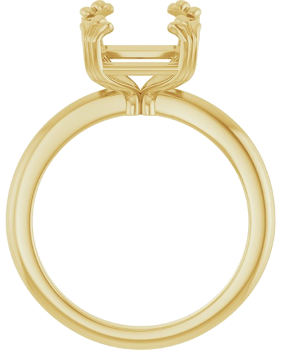 Sužadėtuvių Žiedas „Solitaire“ 14k yellow gold Emerald 11mm x 9mm (2)