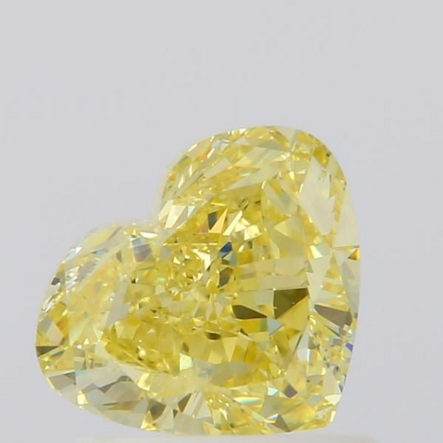 1.0 carat Fancy Intense Yellow-VS1 Natūralus Heart Deimantas (1)