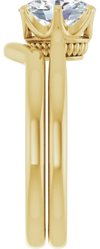 Sužadėtuvių Žiedas „Solitaire“ 585 Geltonojo Aukso Oval 8mm x 6mm (9)